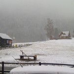 Zăpadă în aprilie la Poiana Brașov